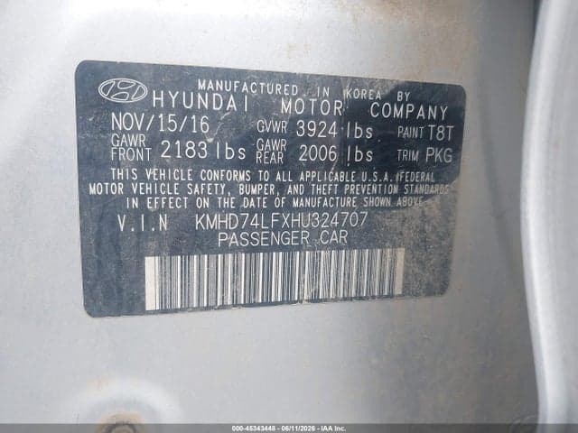 2017 HYUNDAI ELANTRA SE 9