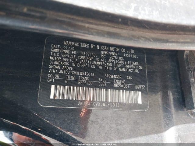 2020 NISSAN ROGUE SPORT S FWD XTRONIC CVT 9