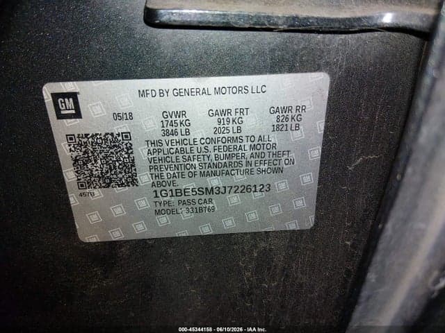2018 CHEVROLET CRUZE LT AUTO 9