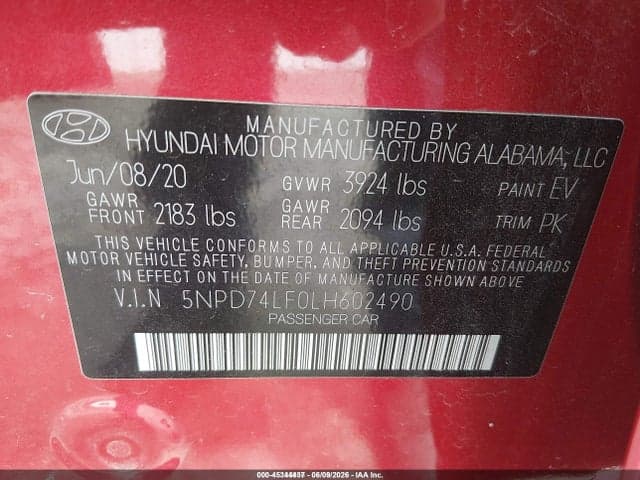 2020 HYUNDAI ELANTRA SE 9