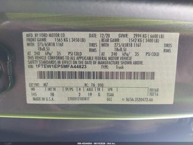 2021 FORD F-150 XLT 9