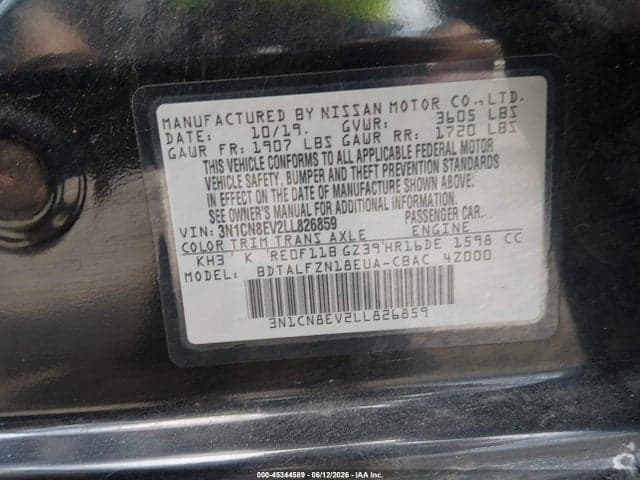 2020 NISSAN VERSA SV XTRONIC CVT 9