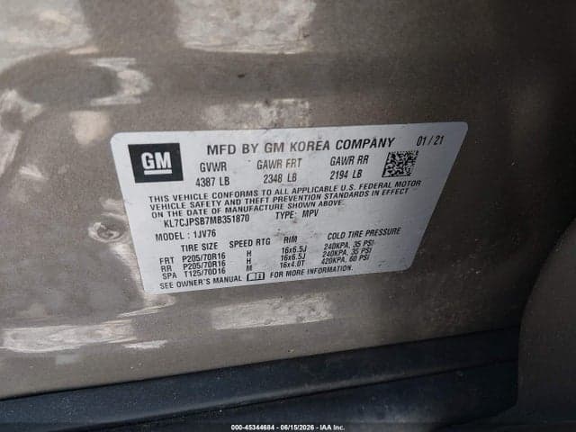 2021 CHEVROLET TRAX AWD LT 9