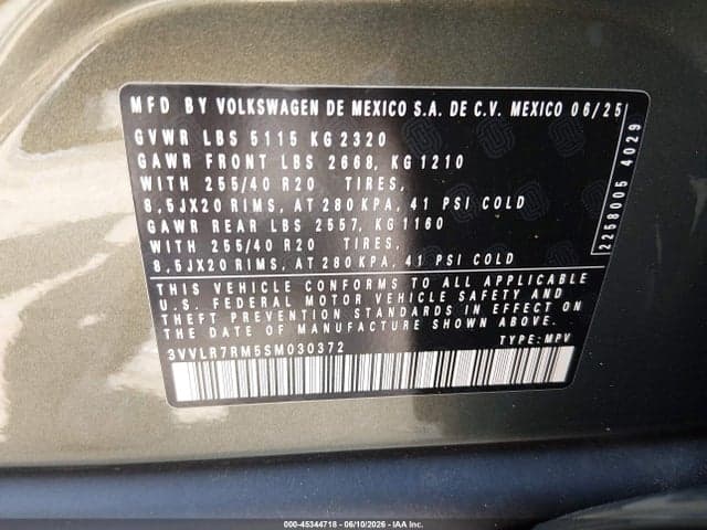 2025 VOLKSWAGEN TIGUAN 2.0T SEL R-LINE 9