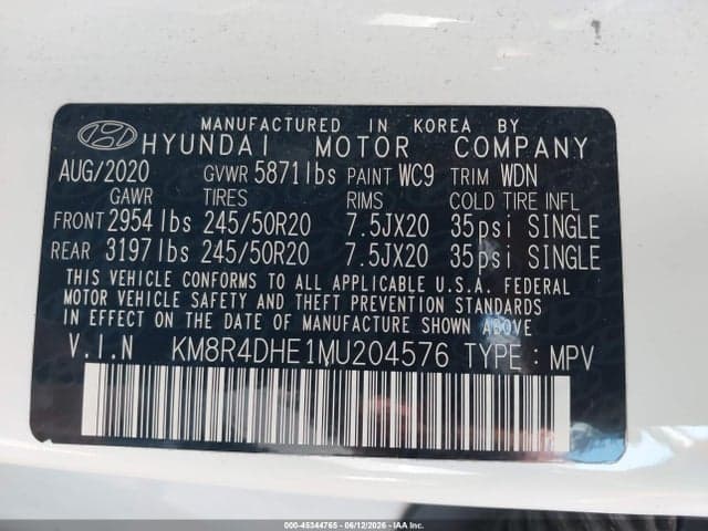 2021 HYUNDAI PALISADE SEL 9
