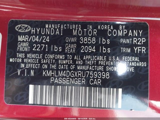 2024 HYUNDAI ELANTRA SEL 9