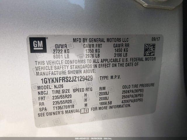 2018 CADILLAC XT5 PREMIUM LUXURY 9