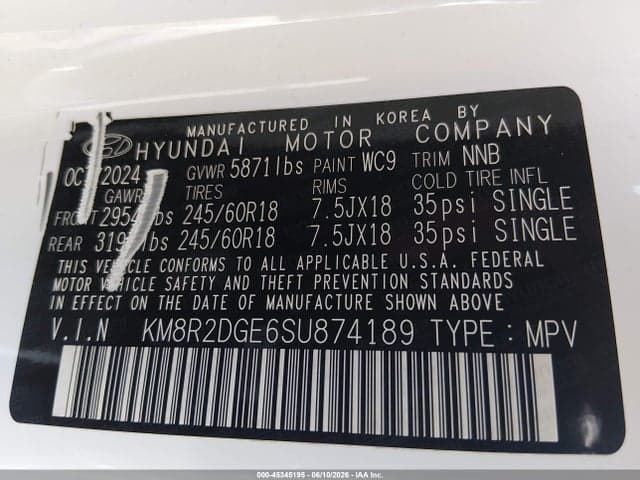 2025 HYUNDAI PALISADE SEL 9