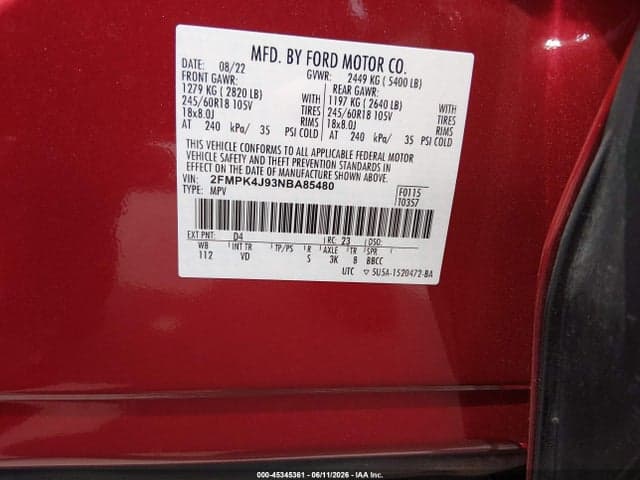 2022 FORD EDGE SEL 9