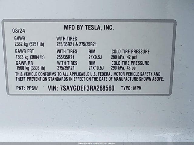 2024 TESLA MODEL Y PERFORMANCE DUAL MOTOR ALL-WHEEL DRIVE 9