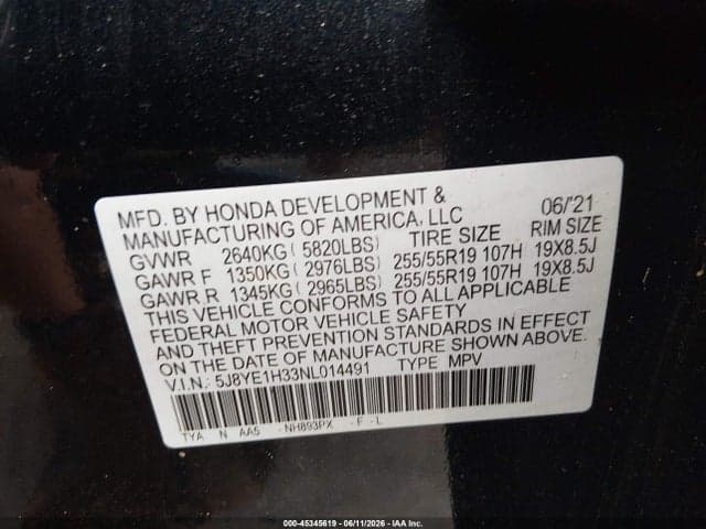 2022 ACURA MDX STANDARD 9