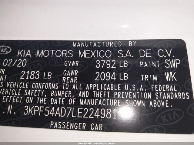 2020 KIA FORTE EX 9