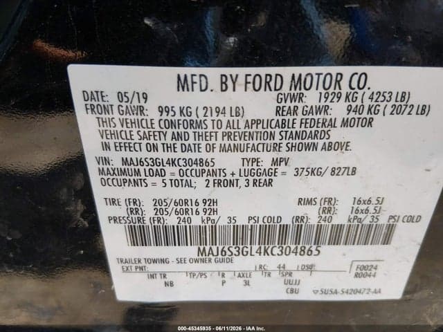 2019 FORD ECOSPORT SE 9