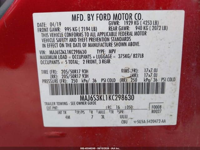 2019 FORD ECOSPORT TITANIUM 9