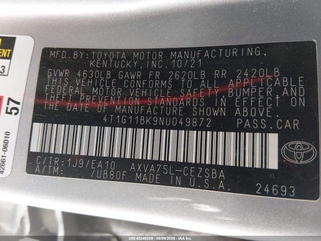 2022 TOYOTA CAMRY SE AWD 9