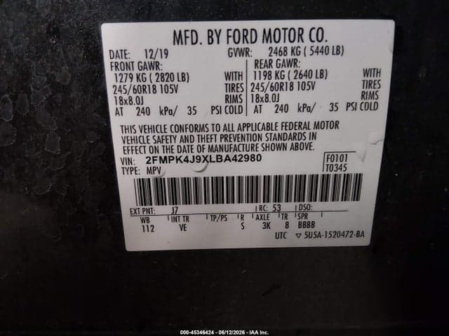 2020 FORD EDGE SEL 9