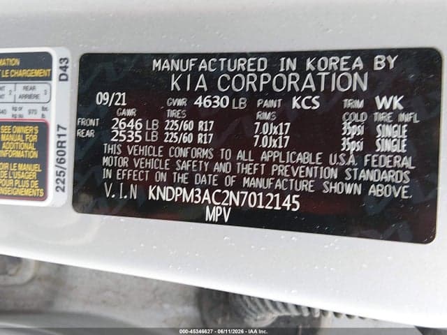 2022 KIA SPORTAGE LX 9