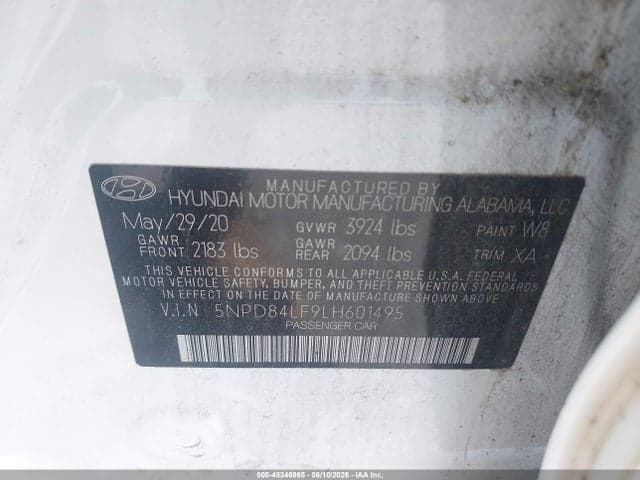 2020 HYUNDAI ELANTRA LIMITED 10