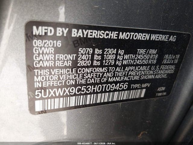 2017 BMW X3 XDRIVE28I 9