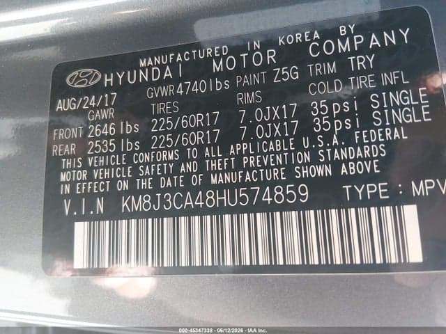 2017 HYUNDAI TUCSON SE 9