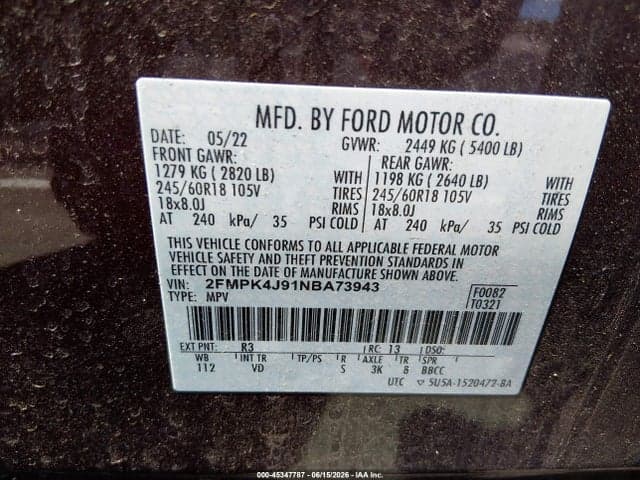 2022 FORD EDGE SEL 9