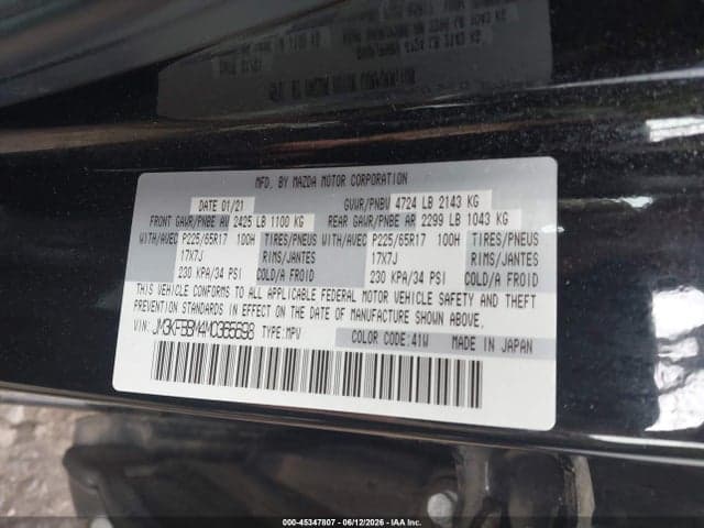 2021 MAZDA CX-5 SPORT 9
