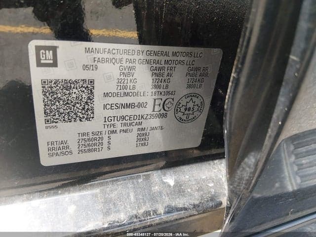 2019 GMC SIERRA 1500 ELEVATION 9