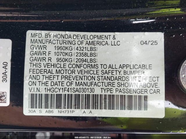 2025 HONDA ACCORD SE 9