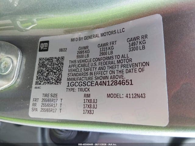 2022 CHEVROLET COLORADO 2WD SHORT BOX LT 9