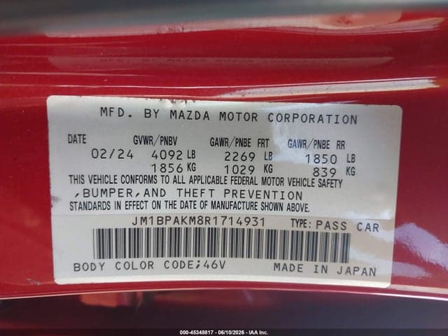 2024 MAZDA MAZDA3 2.5 S SELECT SPORT 9
