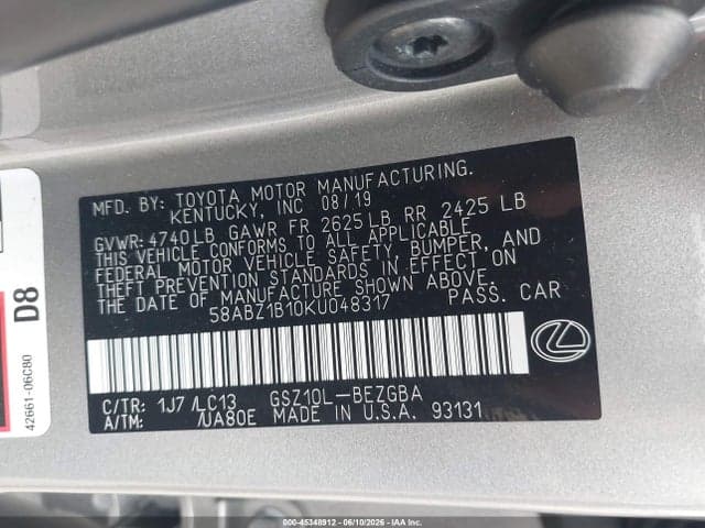 2019 LEXUS ES 350 ULTRA LUXURY 9