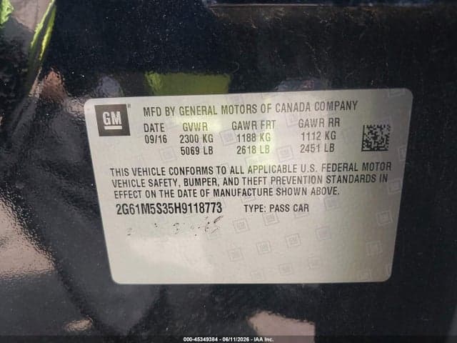 2017 CADILLAC XTS LUXURY 9