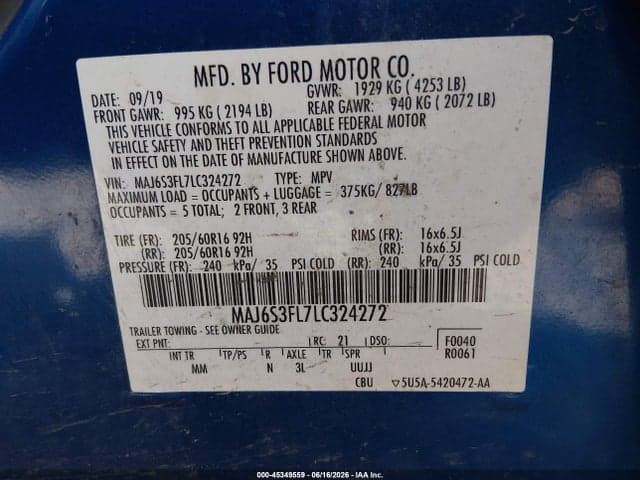2020 FORD ECOSPORT S 9