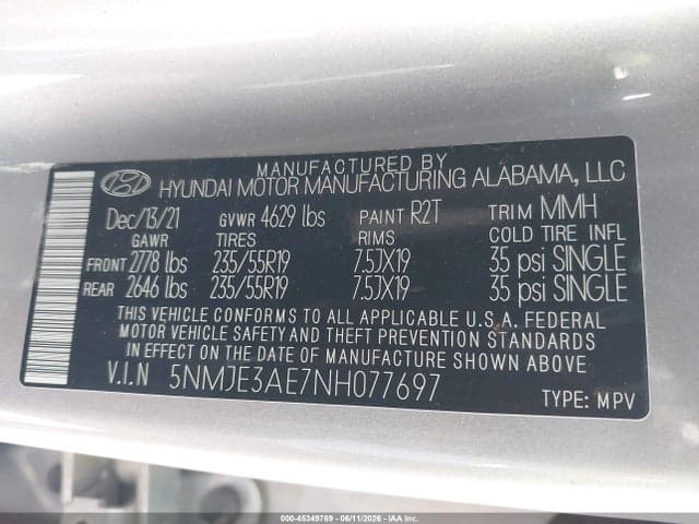 2022 HYUNDAI TUCSON LIMITED 9