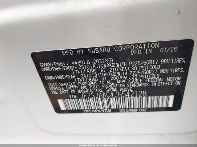 2018 SUBARU FORESTER 2.5I 9