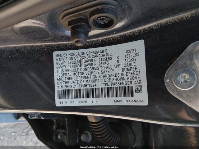 2021 HONDA CIVIC EX-L 9