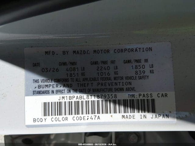 2026 MAZDA MAZDA3 2.5 S SELECT SPORT 9