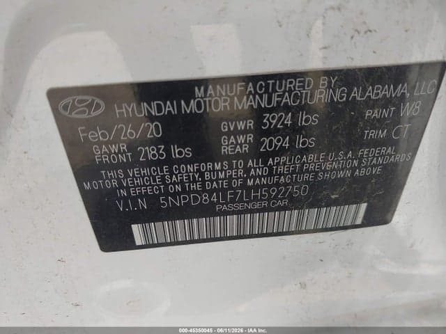 2020 HYUNDAI ELANTRA SEL 9