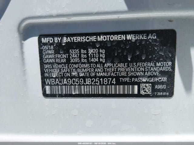 2018 BMW 530E IPERFORMANCE 9