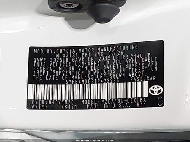 2026 TOYOTA COROLLA LE 9