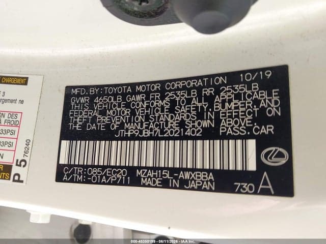 2020 LEXUS UX 250H 9