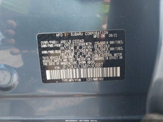 2021 SUBARU FORESTER LIMITED 9