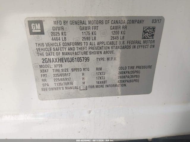 2018 CHEVROLET EQUINOX LS 9