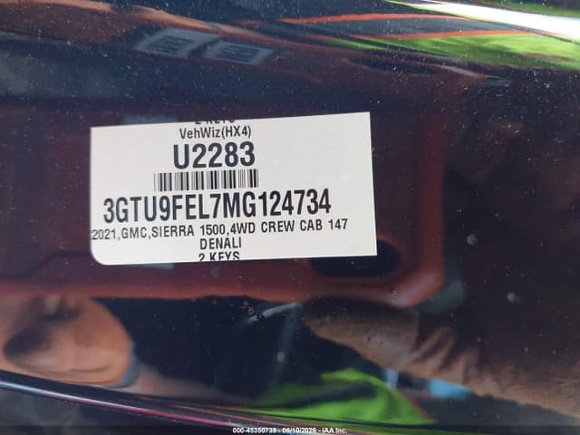 2021 GMC SIERRA 1500 4WD SHORT BOX DENALI 9