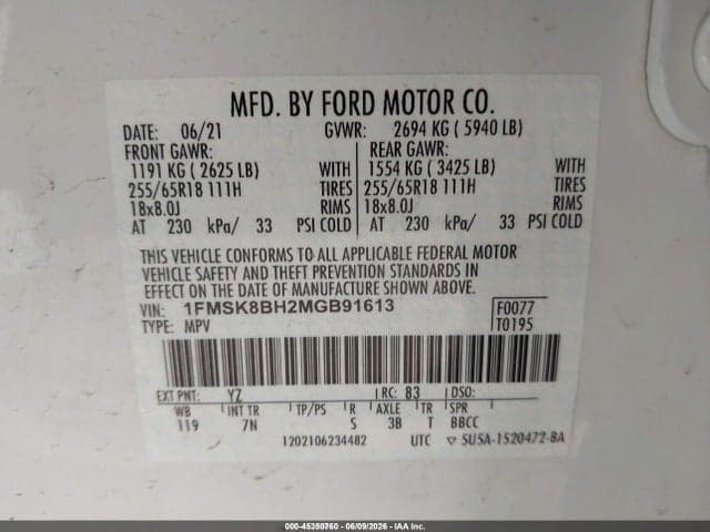 2021 FORD EXPLORER 9