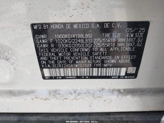 2026 HONDA HR-V AWD SPORT 9
