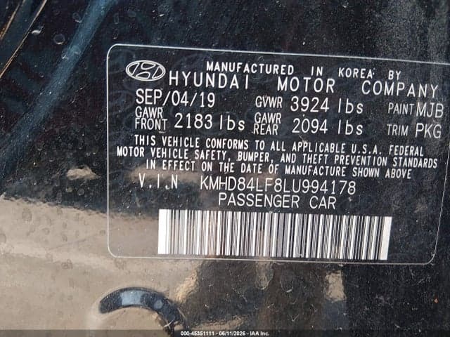 2020 HYUNDAI ELANTRA SEL 9