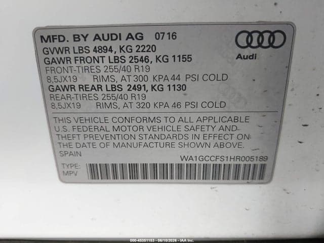 2017 AUDI Q3 2.0T PREMIUM 9