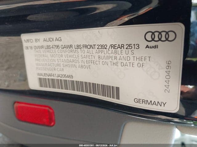 2018 AUDI A4 2.0T PREMIUM/2.0T TECH PREMIUM 9