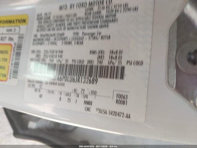 2018 FORD FUSION HYBRID SE 9